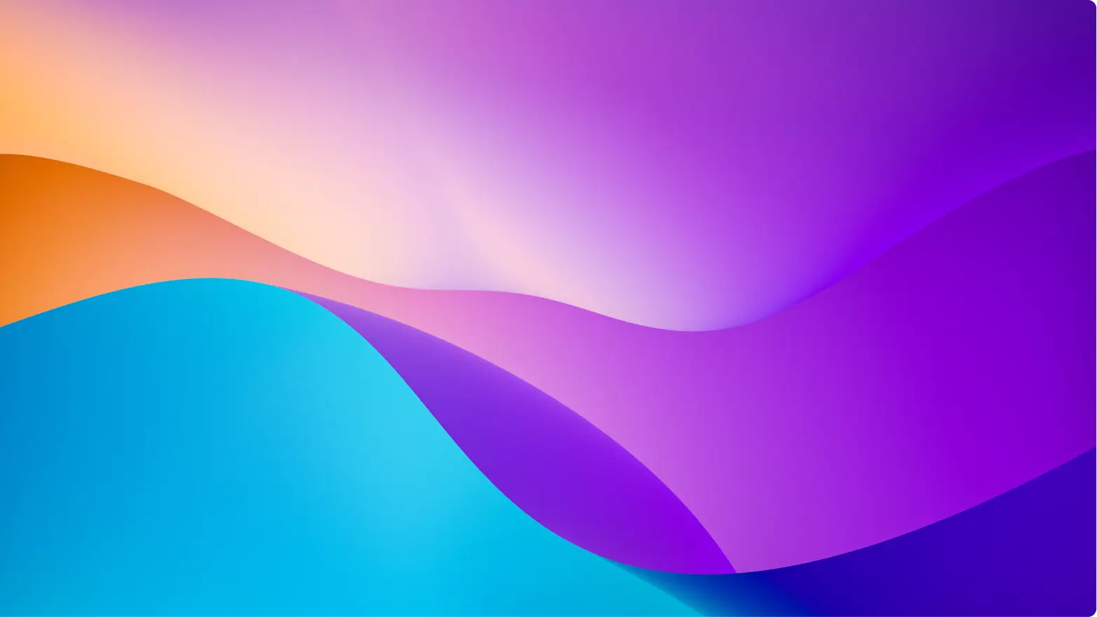 Blue, orange and yellow gradient waves abstract image. 